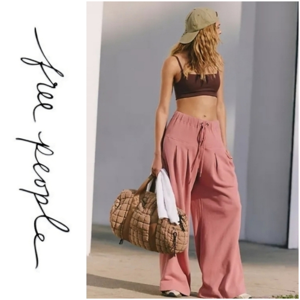 Free People Pink Wide Leg Pants